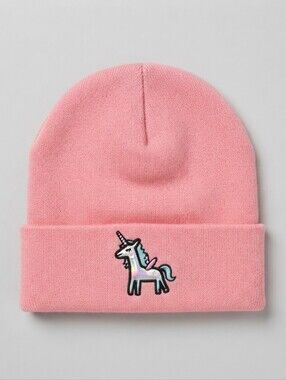 🦦5/$10🦦 ​H&M DIVIDED Women's Pink Cuffed Knit Beanie Hat One Size